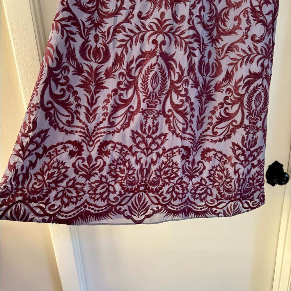 NWT BCBGMaxAzria Embroidered Purple Halter Gown. 6 - Picture 8 of 12